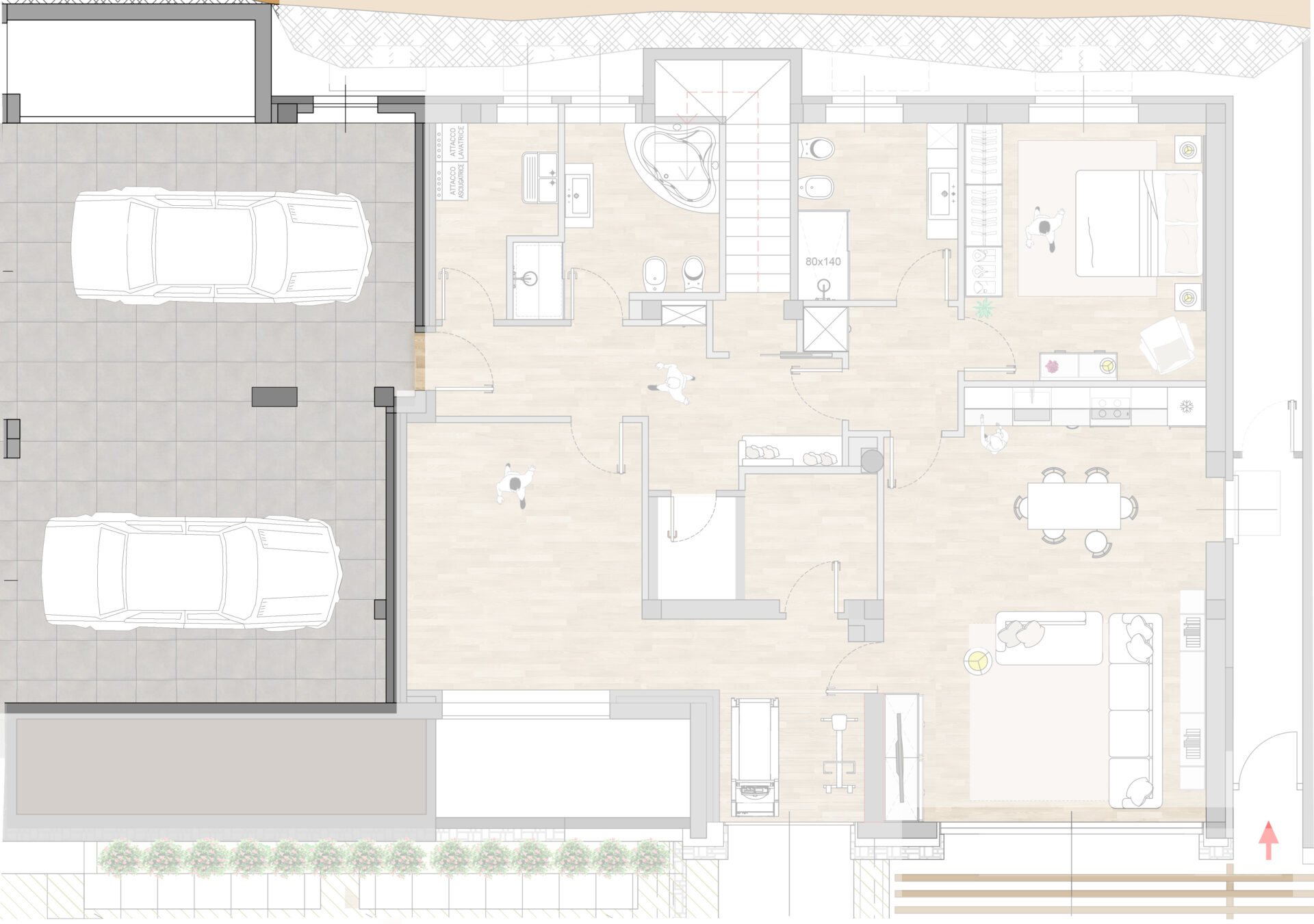 Semi-Basement Garage Level